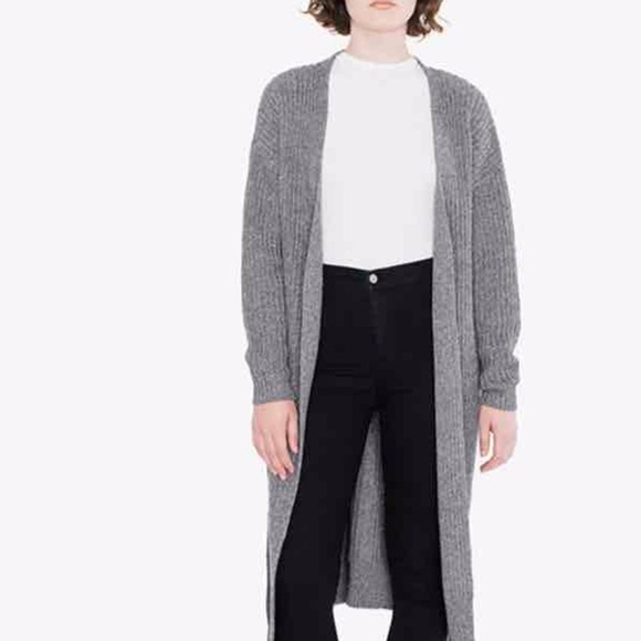 American Apparel Sweaters - American Apparel Heavyweight Rare Long Grey Open Cardigan